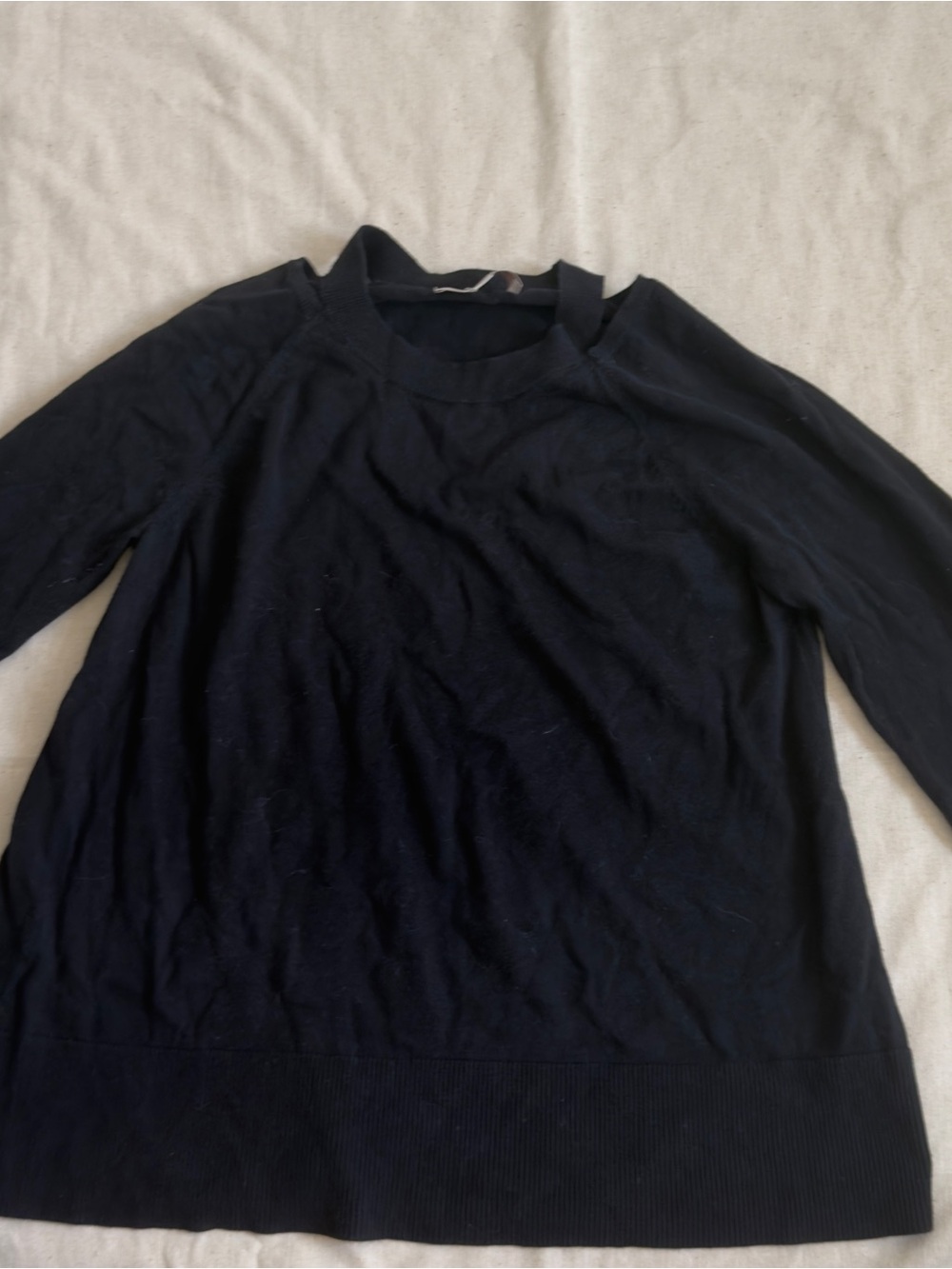 LOFT Black Crewneck Sweater